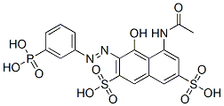 62346-00-3,5-(acetylamino)-4-hydroxy-3-[(3-phosphonophenyl)azo]naphthalene-2,7-disulphonic acid