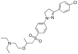 62453-88-7,2-[2-[[4-[3-(4-chlorophenyl)-4,5-dihydro-1H-pyrazol-1-yl]phenyl]sulphonyl]-1-methylethoxy]ethyl(diethyl)amine
