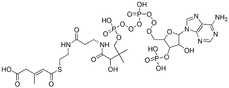 6247-73-0,5-[2-[3-[[4-[[[5-(6-aminopurin-9-yl)-4-hydroxy-3-phosphonooxyoxolan-2-yl]methoxy-hydroxyphosphoryl]oxy-hydroxyphosphoryl]oxy-2-hydroxy-3,3-dimethylbutanoyl]amino]propanoylamino]ethylsulfanyl]-3-methyl-5-oxopent-3-enoic acid