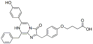 625848-54-6,Butanoic  acid,  4-[4-[[3,7-dihydro-6-(4-hydroxyphenyl)-3-oxo-8-(phenylmethyl)imidazo[1,2-a]pyrazin-2-yl]methyl]phenoxy]-