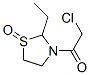 62915-53-1,Thiazolidine, 3-(chloroacetyl)-2-ethyl-, 1-oxide (9CI)