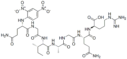 63014-09-5,N2-[N2-[N-[N-[N-[N-[N2-(2,4-dinitrophenyl)-L-glutaminyl]glycyl]-L-isoleucyl]-L-alanyl]glycyl]-L-glutaminyl]-D-arginine