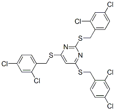 6311-82-6,2,4,6-tris[(2,4-dichlorophenyl)methylsulfanyl]pyrimidine