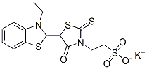 63123-22-8,potassium 5-(3-ethylbenzothiazol-2(3H)-ylidene)-4-oxo-2-thioxothiazolidin-3-ethanesulphonate
