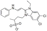 63148-86-7,5,6-dichloro-1-ethyl-2-[2-(phenylamino)vinyl]-3-(3-sulphonatobutyl)-1H-benzimidazolium