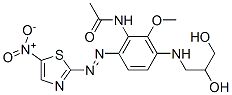 63467-10-7,N-[3-[(2,3-dihydroxypropyl)amino]-2-methoxy-6-[(5-nitrothiazol-2-yl)azo]phenyl]acetamide