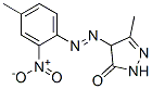 6358-49-2,2,4-dihydro-5-methyl-4-[(4-methyl-2-nitrophenyl)azo]-3H-pyrazol-3-one