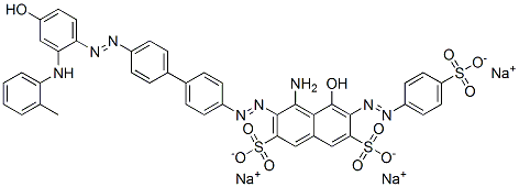 6358-80-1,trisodium 4-amino-5-hydroxy-3-[[4'-[[4-hydroxy-2-[(o-tolyl)amino]phenyl]azo][1,1'-biphenyl]-4-yl]azo]-6-[(4-sulphonatophenyl)azo]naphthalene-2,7-disulphonate
