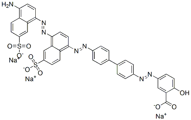 6360-29-8,trisodium 5-[[4'-[[4-[(4-amino-7-sulphonato-1-naphthyl)azo]-6-sulphonato-1-naphthyl]azo][1,1'-biphenyl]-4-yl]azo]salicylate