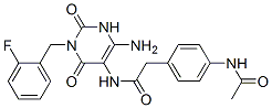 637335-11-6,Benzeneacetamide,  4-(acetylamino)-N-[4-amino-1-[(2-fluorophenyl)methyl]-1,2,3,6-tetrahydro-2,6-dioxo-5-pyrimidinyl]-