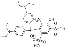 6387-34-4,5-amino-4-(bis(4-(diethylamino)phenyl)(hydroxy)methyl)-6-hydroxybenzene-1,3-disulfonic acid