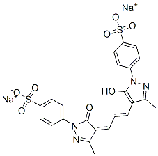 63870-34-8,disodium p-[4,5-dihydro-4-[3-[5-hydroxy-3-methyl-1-(4-sulphonatophenyl)-1H-pyrazol-4-yl]allylidene]-3-methyl-5-oxo-1H-pyrazol-1-yl]benzenesulphonate