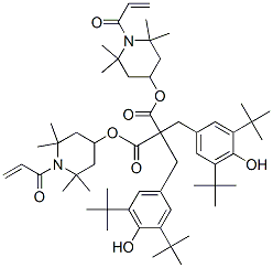 63941-39-9,bis[2,2,6,6-tetramethyl-1-(oxoallyl)-4-piperidyl] bis[[3,5-bis(1,1-dimethylethyl)-4-hydroxyphenyl]methyl]malonate