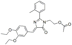 640249-93-0,4H-Imidazol-4-one,  3-[2-(acetyloxy)ethyl]-5-[(3,4-diethoxyphenyl)methylene]-3,5-dihydro-2-(2-methylphenyl)-