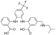 640280-67-7,Benzoic  acid,  2-[[2-[(2-carboxyphenyl)amino]-5-(trifluoromethyl)phenyl]amino]-5-[[(2-methylpropyl)amino]methyl]-