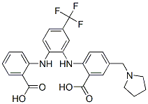 640280-70-2,Benzoic  acid,  2-[[2-[(2-carboxyphenyl)amino]-5-(trifluoromethyl)phenyl]amino]-5-(1-pyrrolidinylmethyl)-