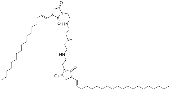 64051-48-5,1-[2-[[2-[[2-[[2-[3-(icosenyl)-2,5-dioxo-1-pyrrolidinyl]ethyl]amino]ethyl]amino]ethyl]amino]ethyl]-3-(octadecenyl)pyrrolidine-2,5-dione