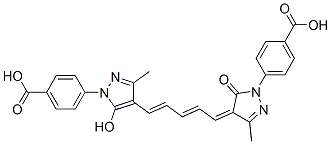 64137-49-1,4-[4-[5-[1-(4-carboxyphenyl)-1,5-dihydro-3-methyl-5-oxo-4H-pyrazole-4-ylidene]-1,3-pentadienyl]-5-hydroxy-3-methyl-1H-pyrazole-1-yl]benzoic acid