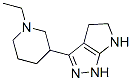 641991-61-9,Pyrrolo[2,3-c]pyrazole, 3-(1-ethyl-3-piperidinyl)-1,4,5,6-tetrahydro- (9CI)
