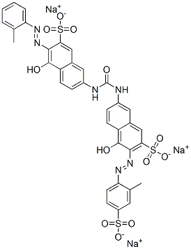 6420-43-5,trisodium 4-hydroxy-7-[[[[5-hydroxy-7-sulphonato-6-[(o-tolyl)azo]-2-naphthyl]amino]carbonyl]amino]-3-[(2-methyl-4-sulphonatophenyl)azo]naphthalene-2-sulphonate