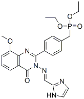 642465-64-3,Phosphonic  acid,  [[4-[3,4-dihydro-3-[(1H-imidazol-2-ylmethylene)amino]-8-methoxy-4-oxo-2-quinazolinyl]phenyl]methyl]-,  diethyl  ester  (9CI)