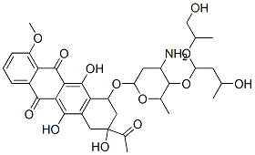 64253-71-0,8-acetyl-10-[4-amino-5-[3-hydroxy-1-(1-hydroxypropan-2-yloxy)butoxy]-6 -methyl-oxan-2-yl]oxy-6,8,11-trihydroxy-1-methoxy-9,10-dihydro-7H-tetr acene-5,12-dione