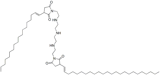 64347-09-7,1-[2-[[2-[[2-[[2-[2,5-dioxo-3-(tetracosenyl)-1-pyrrolidinyl]ethyl]amino]ethyl]amino]ethyl]amino]ethyl]-3-(octadecenyl)pyrrolidine-2,5-dione