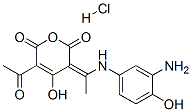 64353-91-9,5-acetyl-3-[1-[(3-amino-4-hydroxyphenyl)amino]ethylidene]-4-hydroxy-2H-pyran-2,6(3H)-dione monohydrochloride