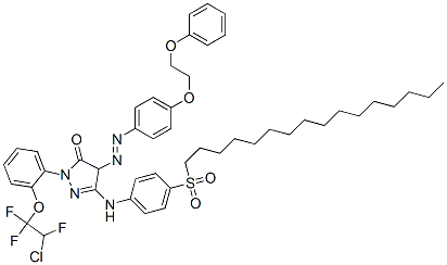 64485-21-8,2-[2-(2-chloro-1,1,2-trifluoroethoxy)phenyl]-5-[[4-(hexadecylsulphonyl)phenyl]amino]-2,4-dihydro-4-[[4-(2-phenoxyethoxy)phenyl]azo]-3H-pyrazol-3-one