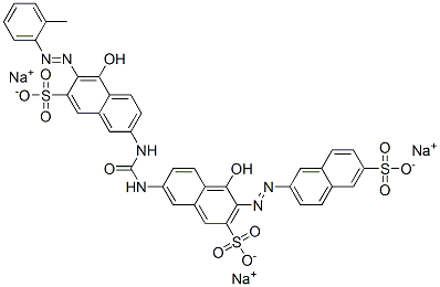 6460-01-1,trisodium 4-hydroxy-7-[[[[5-hydroxy-7-sulfonato-6-[(o-tolyl)azo]-2-naphthyl]amino]carbonyl]amino]-3-[(6-sulphonato-2-naphthyl)azo]naphthalene-2-sulphonate