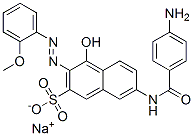6470-23-1,sodium 7-[(4-aminobenzoyl)amino]-4-hydroxy-3-[(2-methoxyphenyl)azo]naphthalene-2-sulphonate