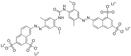 65151-41-9,tetralithium 7,7'-[carbonylbis[imino(5-methoxy-2-methyl-4,1-phenylene)azo]]bis(naphthalene-1,3-disulphonate)