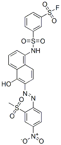 65208-24-4,m-[[[5-hydroxy-6-[[2-(methylsulphonyl)-4-nitrophenyl]azo]-1-naphthyl]amino]sulphonyl]benzenesulphonyl fluoride