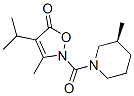 654059-21-9,Piperidine,  3-methyl-1-[[3-methyl-4-(1-methylethyl)-5-oxo-2(5H)-isoxazolyl]carbonyl]-,  (3S)-  (9CI)