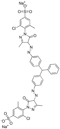 6548-24-9,disodium 4,4'-[(phenylmethylene)bis[4,1-phenyleneazo(4,5-dihydro-3-methyl-5-oxo-1H-pyrazole-4,1-diyl)]]bis[3-chloro-5-methylbenzenesulphonate]
