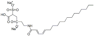 65504-99-6,disodium 4-[2-[(1-oxooctadecadienyl)amino]ethyl] 2-sulphonatosuccinate