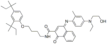 65749-36-2,N-[4-[2,4-bis(1,1-dimethylpropyl)phenoxy]butyl]-4-[[4-[ethyl(2-hydroxyethyl)amino]-2-methylphenyl]imino]-1,4-dihydro-1-oxonaphthalene-2-carboxamide