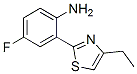 658076-58-5,Benzenamine, 2-(4-ethyl-2-thiazolyl)-4-fluoro- (9CI)