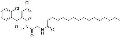 65808-72-2,N-[[[4-chloro-2-(2-chlorobenzoyl)phenyl]-methyl-carbamoyl]methyl]hexad ecanamide