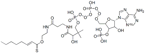 66060-79-5,S-[2-[3-[[4-[[[5-(6-aminopurin-9-yl)-4-hydroxy-3-phosphonooxyoxolan-2-yl]methoxy-hydroxyphosphoryl]oxy-hydroxyphosphoryl]oxy-2-hydroxy-3,3-dimethylbutanoyl]amino]propanoylamino]ethyl] oct-2-enethioate