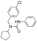 66063-05-6,N-((4-Chlorophenyl)methyl)-N-cyclopentyl-N'-phenylurea