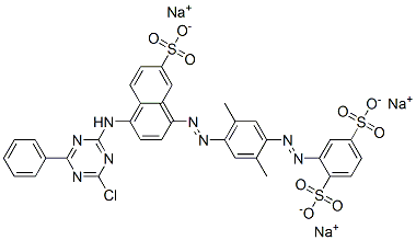 66261-70-9,trisodium 2-[[4-[[4-[(4-chloro-6-phenyl-1,3,5-triazin-2-yl)amino]-7-sulphonato-1-naphthyl]azo]-2,5-dimethylphenyl]azo]benzene-1,4-disulphonate