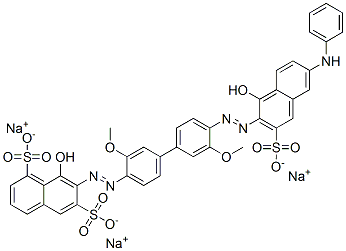 6655-96-5,trisodium 8-hydroxy-7-[[4'-[[1-hydroxy-6-(phenylamino)-3-sulphonato-2-naphthyl]azo]-3,3'-dimethoxy[1,1'-biphenyl]-4-yl]azo]naphthalene-1,6-disulphonate