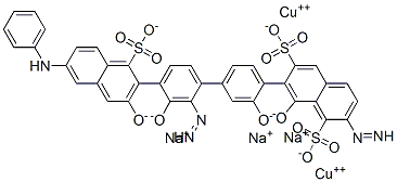 6656-03-7,dicopper trisodium 7-[4-[4-(6-anilino-3-oxido-1-sulfonato-naphthalen-2 -yl)diazenyl-3-oxido-phenyl]-2-oxido-phenyl]diazenyl-8-oxido-naphthale ne-1,6-disulfonate