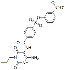 666715-95-3,Benzenesulfonic  acid,  4-[[(4-amino-1,2,3,6-tetrahydro-2,6-dioxo-1-propyl-5-pyrimidinyl)amino]carbonyl]-,  3-nitrophenyl  ester