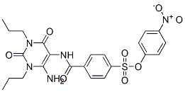 666715-97-5,Benzenesulfonic  acid,  4-[[(6-amino-1,2,3,4-tetrahydro-2,4-dioxo-1,3-dipropyl-5-pyrimidinyl)amino]carbonyl]-,  4-nitrophenyl  ester
