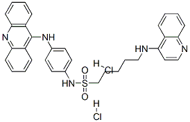 66725-06-2,N-[4-(acridin-9-ylamino)phenyl]-5-(quinolin-4-ylamino)pentane-1-sulfon amide dihydrochloride