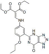 66975-54-0,diethyl [[[3-(4,7-dihydro-7-oxo-1H-1,2,3-triazolo[4,5-d]pyrimidin-5-yl)-4-propoxyphenyl]amino]methylene]malonate
