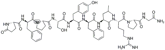 67019-15-2,PYR-D-PHE-PRO-SER-TYR-D-PHE-LEU-ARG-PRO-GLY-NH2