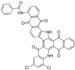 6717-38-0,N-(7,9-dichloro-6,11,14,19,20,21-hexahydro-5,11,14,19,21-pentaoxo-5H-naphtho[2,3-c]naphth[2',3':6,7]indolo[3,2-a]acridin-15-yl)benzamide